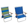 Rio Brands Easy In Easy Out 3-Position Assorted Beach Folding Chair SC601-461904PK4